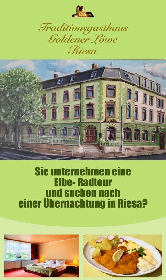 Traditionsgasthaus Goldener Loewe Riesa Restaurant & Pension Exterior photo